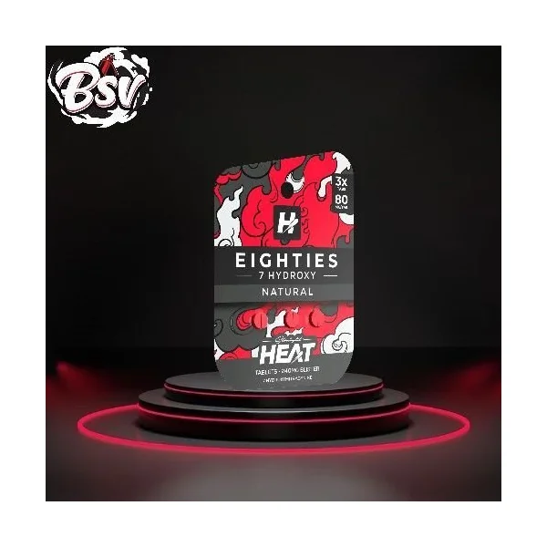 Heat Eighties 7-Hydroxy 80mg Tablets 3ct Cotton Candy Grape