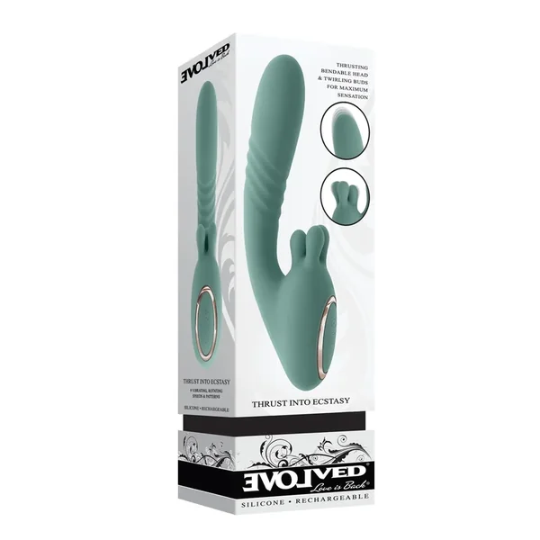 Hella Raw Evolved Thrust into Ecstasy Thrusting Rabbit Vibrator – Mint