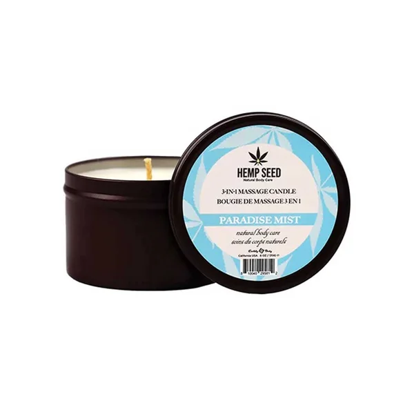 Hemp Seed 3-in-1 Massage Candle - Paradise Mist 6 Oz