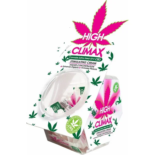 HIGH CLIMAX FEMALE STIMULANT W/HEMP SEED OIL 50PC BOWL