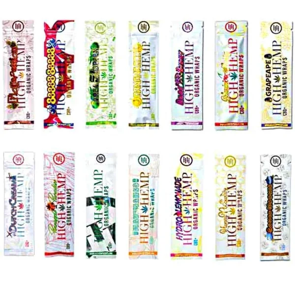 High Hemp Organic Wraps Grapeape 25 Pouches/ Box