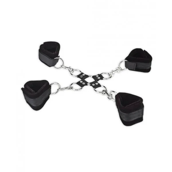 Hog Tie With 4 Universal Soft Restraint Cuffs Adjustable Lux Fetish