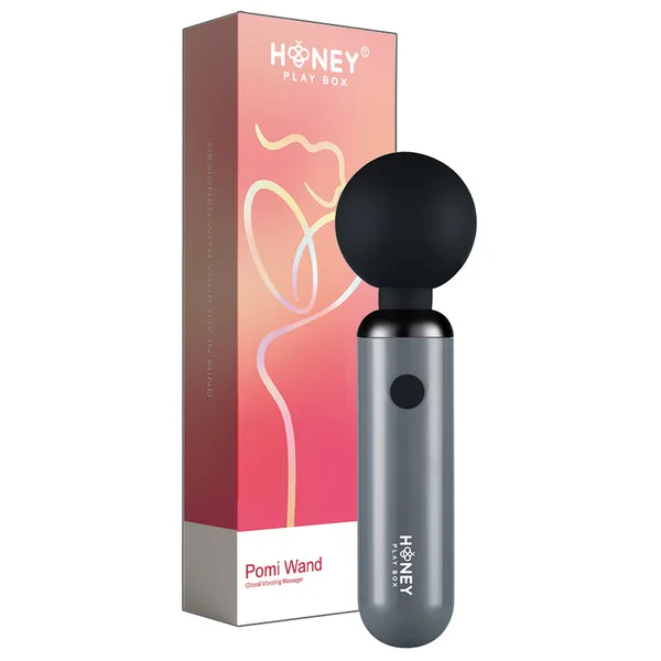 Honey Play Box POMI WAND Powerful Mini Vibrating Wand Massager - Grey