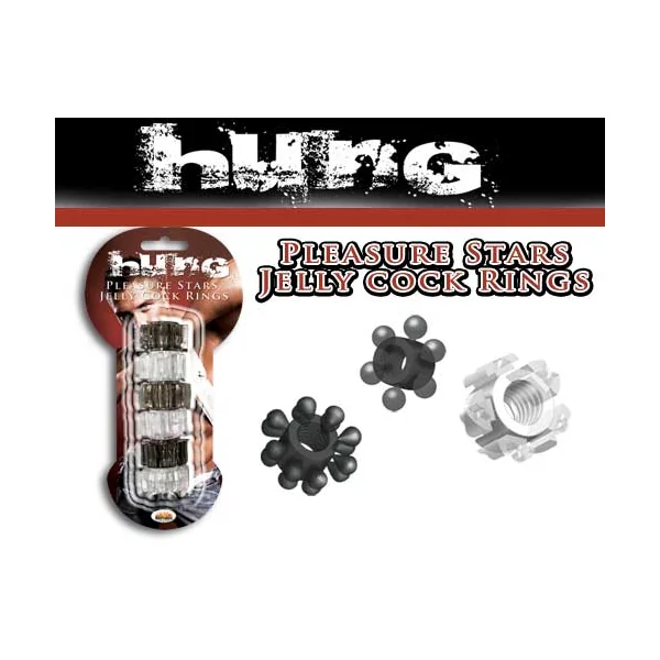 HUNG PLEASURE STARS JELLY COCK RINGS