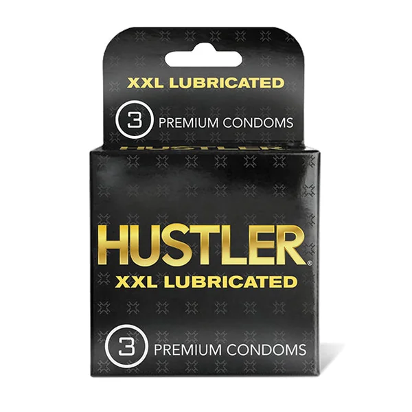 Hustler XXL Lubricated Premium Condoms - Pack of 3