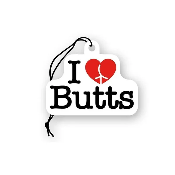 I Love Butts Air Freshener – Red/White/Black
