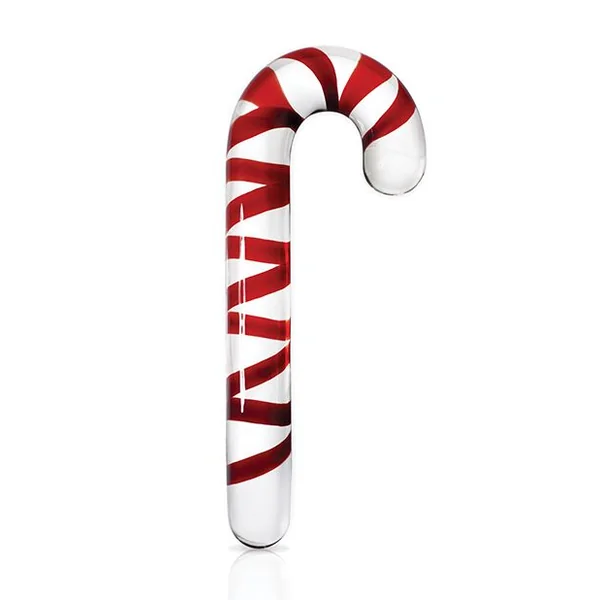 Icicles No. 59 Handblown Glass Candy Cane Glass Dildo