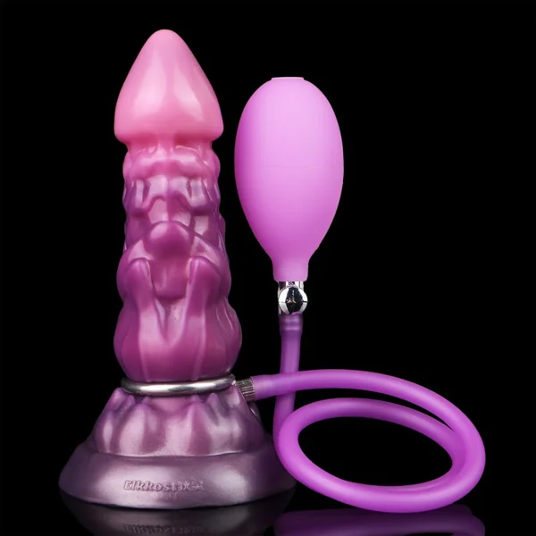 Inflatable Dragondildo Anal Butt Plug - Fantasy Pruple Dildo Vaginal Women Masturbation