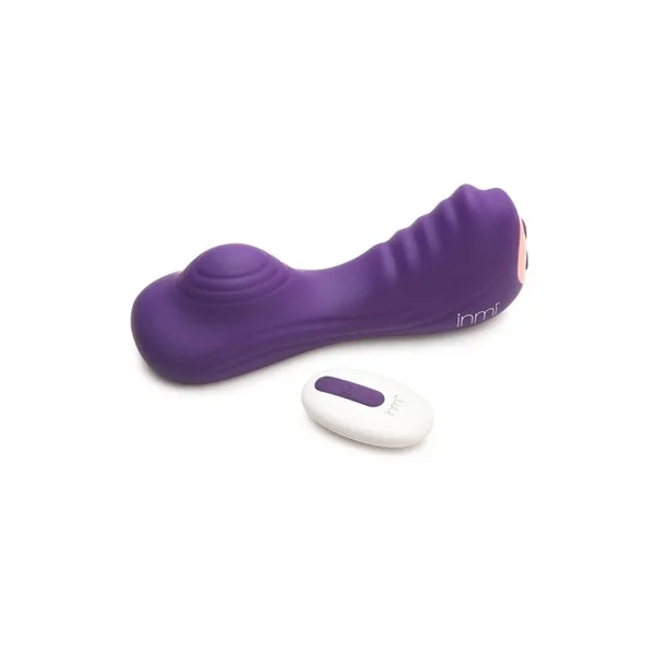 Inmi Ride N’ Grind 10X Vibrating Rechargeable Silicone Grinding Clitoral Stimulator with Remote Control – Purple
