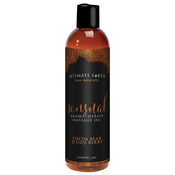 Intimate Earth – Massage Oil Aroma 4oz. – Cocoa Bean & Goji Berry
