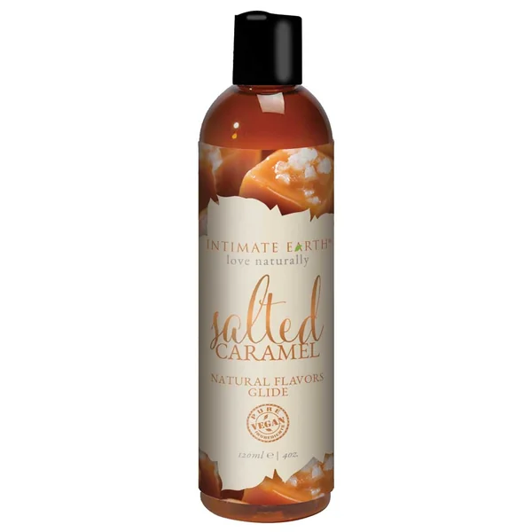 Intimate Earth – Natural Flavors Glide Lube 4oz. – Salted Caramel