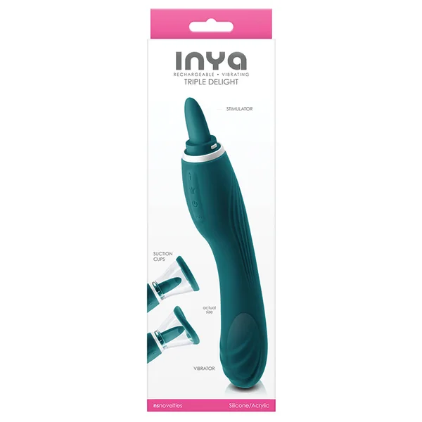 INYA Triple Delight Stimulator - Dark Teal