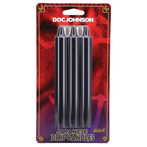 Japanese Drip Candles - 3 Pack Black