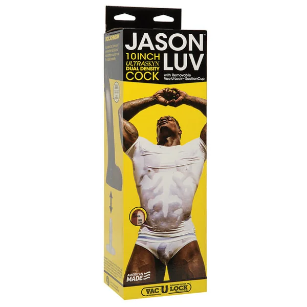 Jason Luv 10" Ultraskyn Cock W/removable Vac-u-lock Suction Cup - Chocolate