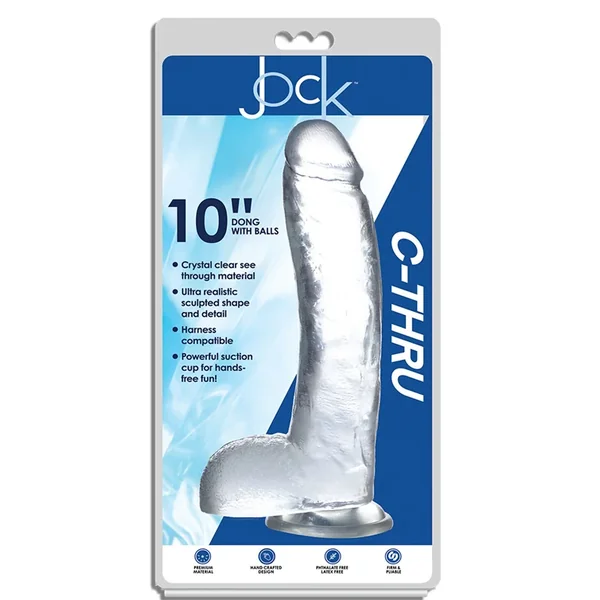 Jock C-Thru 10″ Clear dildo – Clear