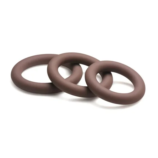JOCK DISCREET SILICONE COCK RING SET DARK