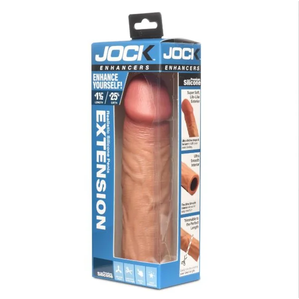 JOCK ENHANCERS 1.5IN REALISTIC PENIS EXTENSION MEDIUM