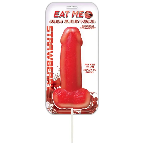 Jumbo Gummy Cock Pop – Strawberry