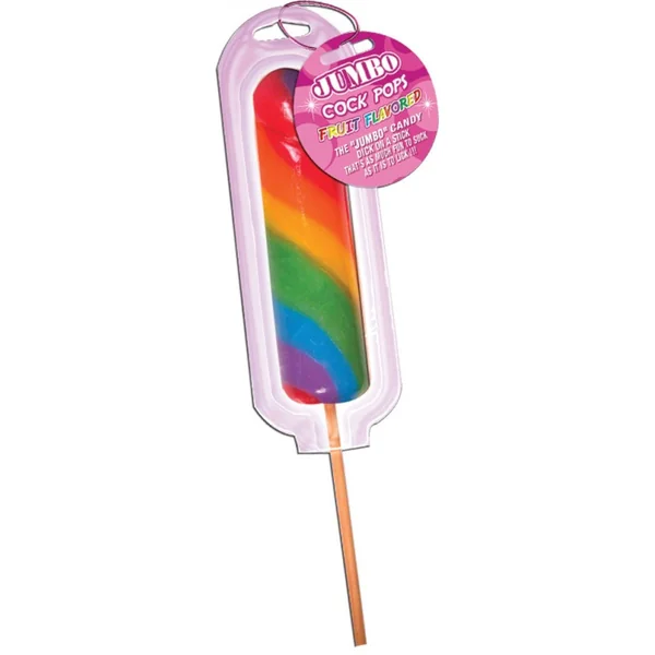 JUMBO RAINBOW COCK POPS 1PC