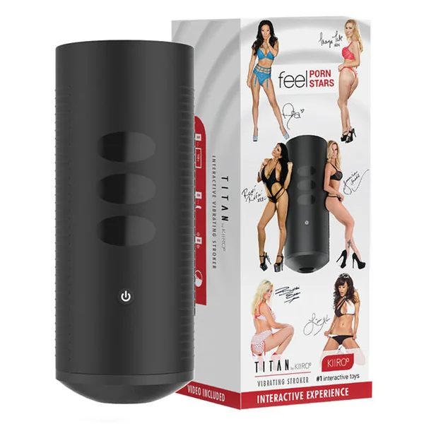 Kiiroo Titan The Experience Interactive Vibrating Stroker - Black
