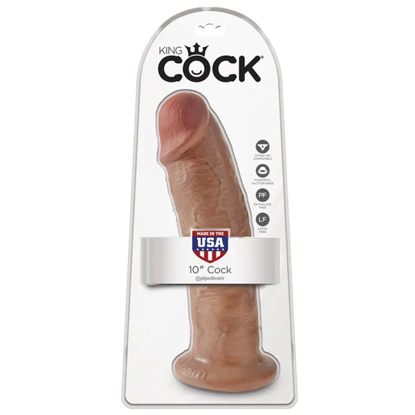 King Cock 10" Cock - Tan