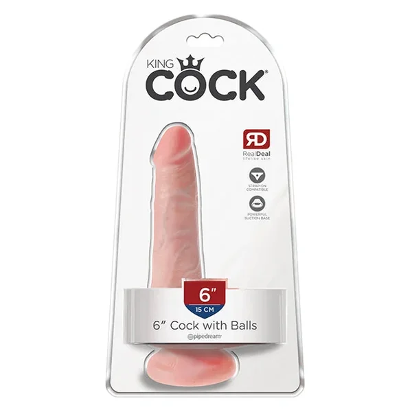 King Cock 6″ Cock w/Balls – Flesh