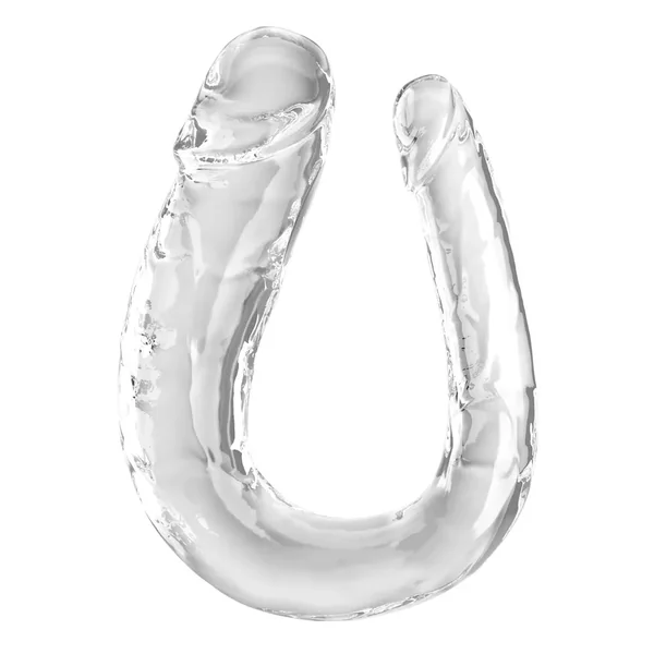 King Cock Clear Large Double Trouble Dildo – Clear