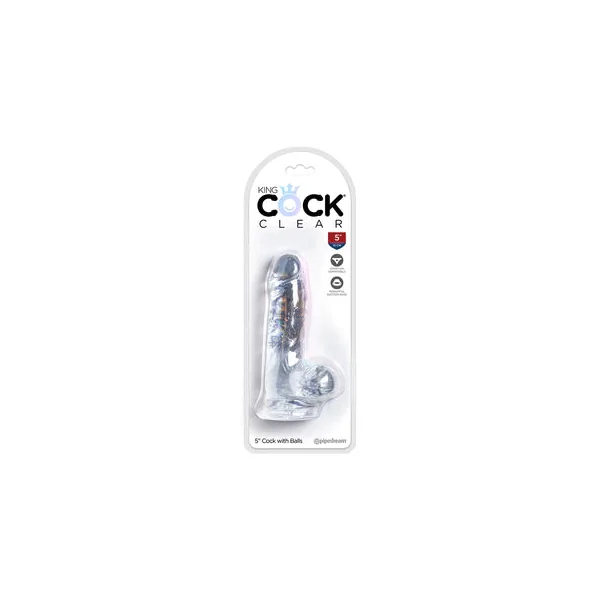 King Cock Clear With Balls Dildo 5" by Pipedream Products®