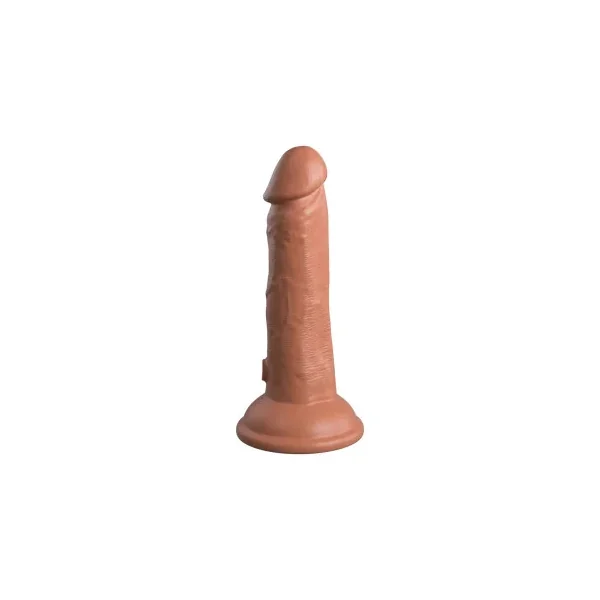 King Cock Elite 7 Inch Realistic Dual Density Silicone Dildo With Suction Cup, Tan