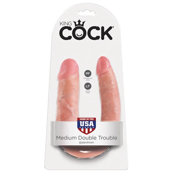 King Cock Medium Double Trouble - Flesh
