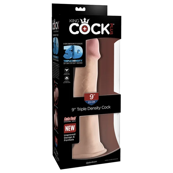 King Cock Plus 9" Triple Density Cock - Light