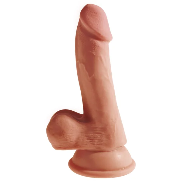 King Cock Plus Triple Density 6.5 Inch Cock With Balls - Tan