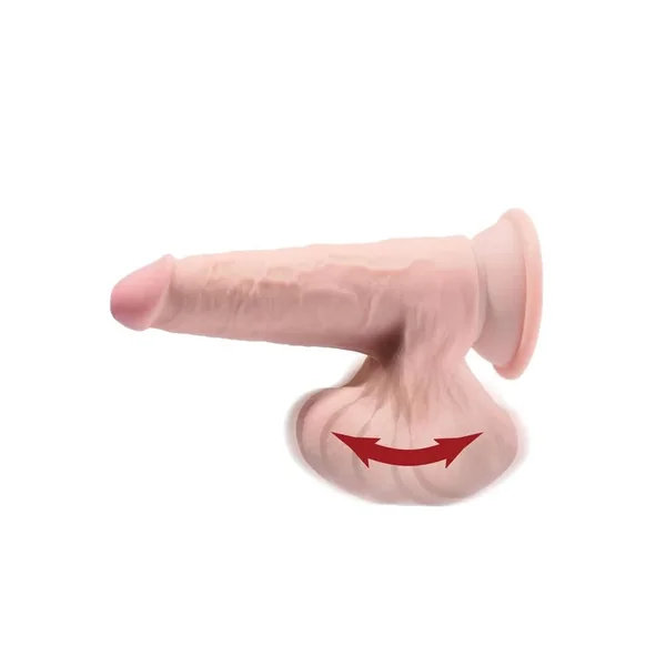 King Cock Triple Density Cock with Swinging Balls 7in – Vanilla