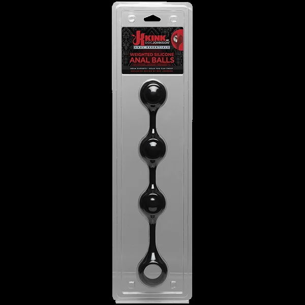KINK WEIGHTED SILICONE ANAL BALLS BLACK