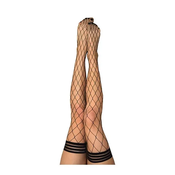 Kix’ies Michelle Large Fishnet Thigh High Black C