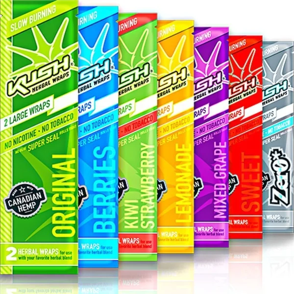 Kush Wraps Kiwi Strawberry 2 Pouch 25ct