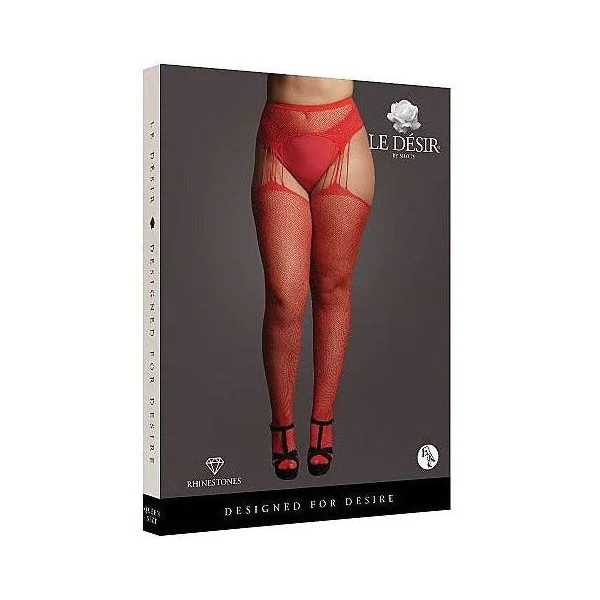 Le Desir Suspender Rhinestone Nylons by Shots