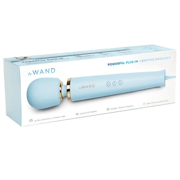 Le Wand Plug-In Vibrating Massager - Sky Blue