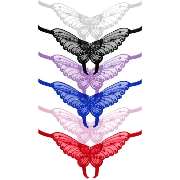 Leg Avenue Butterfly Crotchless with Pearl Sequin Detail (12 pack) – Plus Size – Assorted