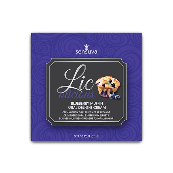 Lic O Licious Oral Delight Cream - 6ml Packet Blueberry Muffin