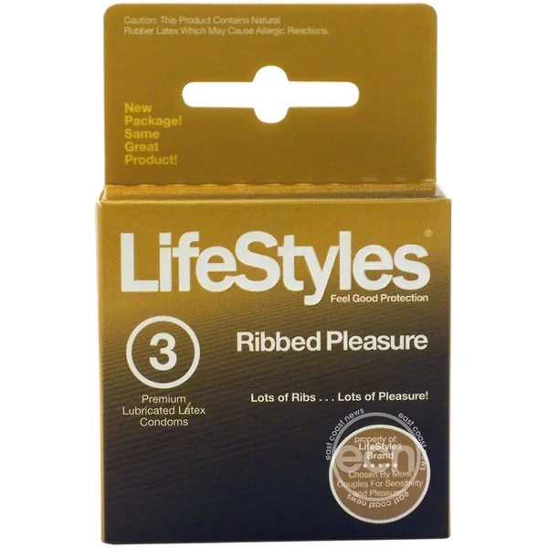 LifeStyles Ultra Ribbed Condoms – 3-Pack