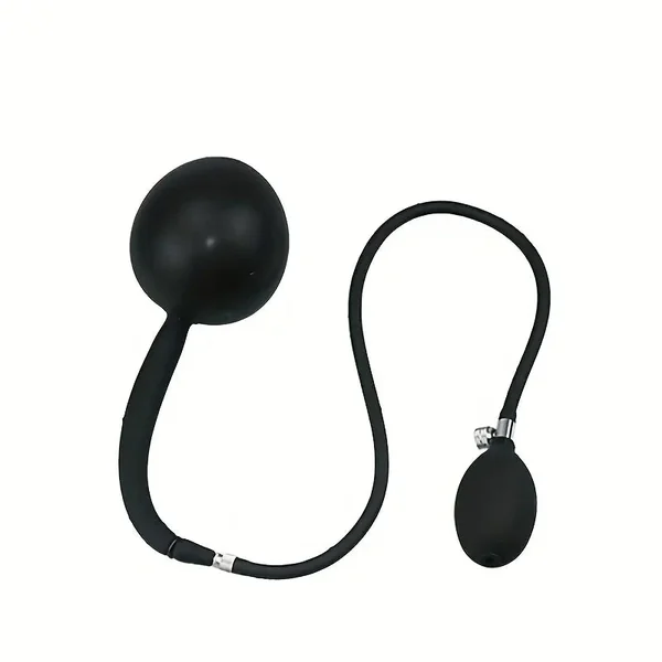 Liquid Silicone Inflatable Anal Plug With Rolling Ball Inflatable Anal Plug