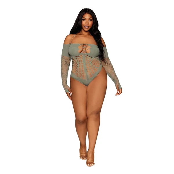 Long Sleeve Teddy - Queen Size - Sage