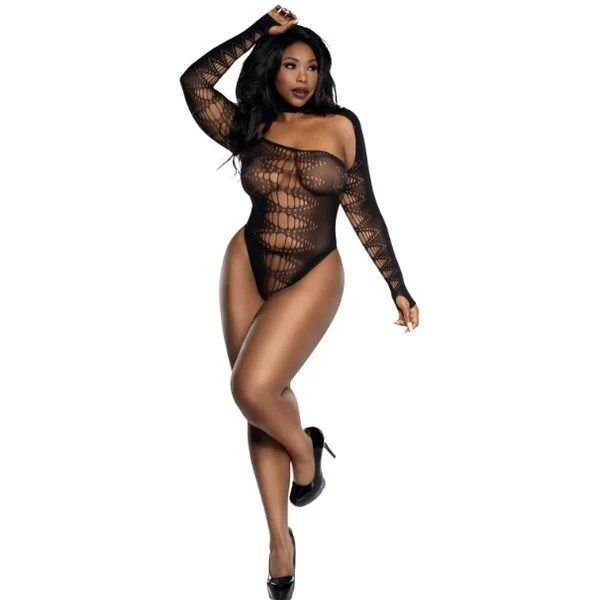 LONG SLV BODYSUIT BLK X/