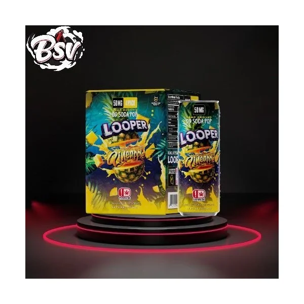Looper Hemp Derived D9 Soda Pop 50mg Pineapple