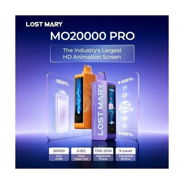 Lost Mary MO20000 Mega HD Screen Strawberry Ice