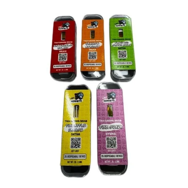 Lost Monkeys THC-A Diamond Sauced 2g Disposable Watermelon Splas