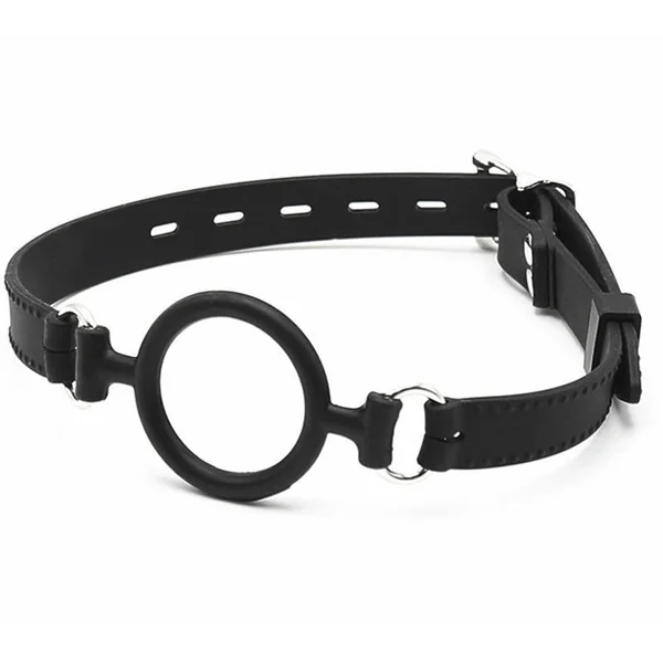Love in Leather Silicone-Coated Metal O-Ring Gag