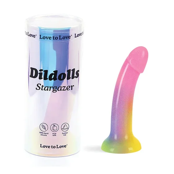 Love to Love Silicone Dildolls Stargazer – Gradient Rainbow w/Glitter