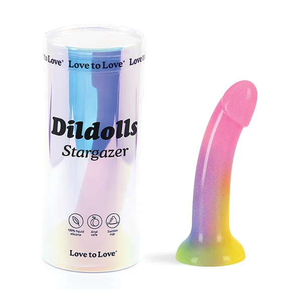 Love to Love Silicone Dildolls Stargazer - Gradient Rainbow w/Glitter